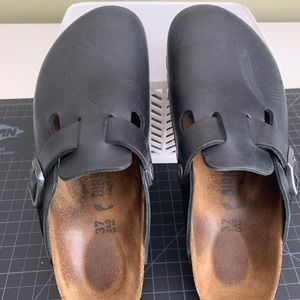 Birkenstock size 37 black leather mule